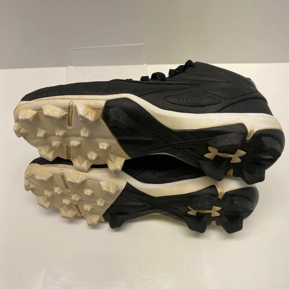 Under‎ Armour Leadoff Mid 3.0 RM Baseball Cleats Mens 7 Black White 3027446-001